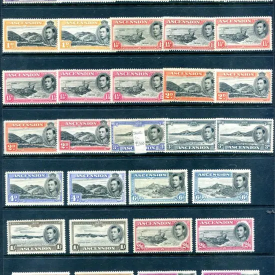 Antigua 1938/53 KGVI Pictorials complete to 10/- ...