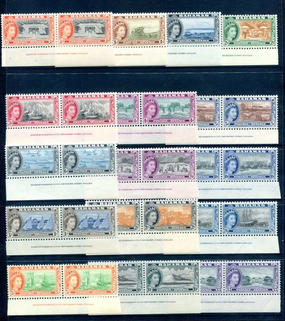 Bahamas 1954/63 QEII as above but in MUH imprint ... Image 1++