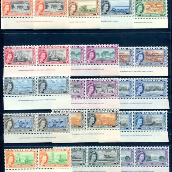 Bahamas 1954/63 QEII as above but in MUH imprint ...