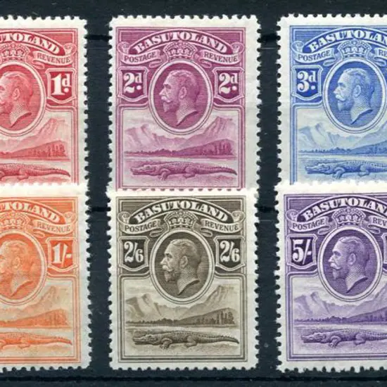 Basutoland 1933 ½d to 10/- KGV defins complete ...