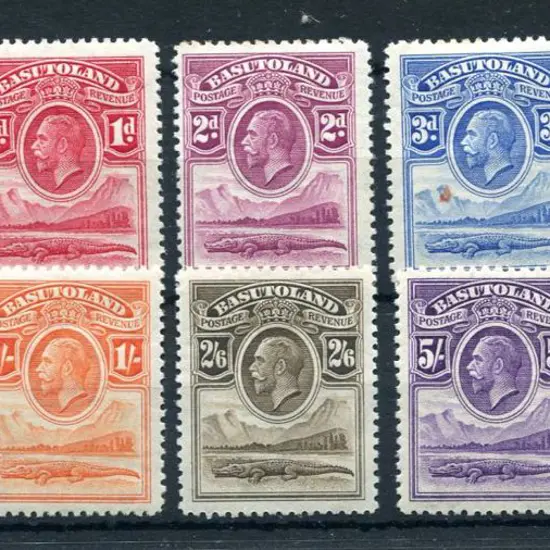 Basutoland 1933 KGV Crocodile set as above. Also ...