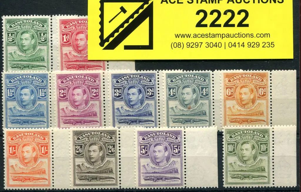 Basutoland 1938 KGVI Defins to 10/-. MUH, all with ... Image 1++