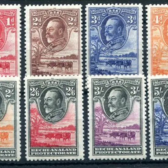 Bechuanaland 1932 KGV Cattle defin set of 12 to ...