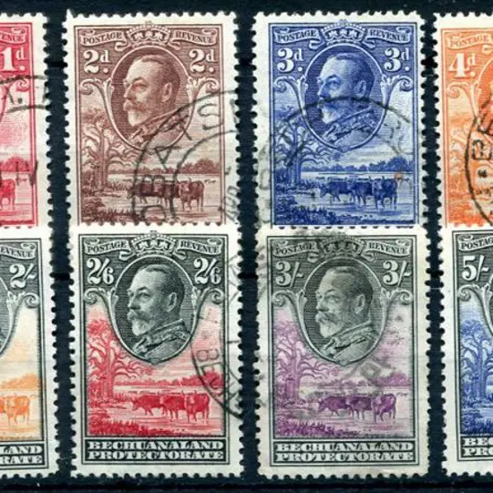 Bechuanaland 1932 KEVII defins to 10/- fine used ...