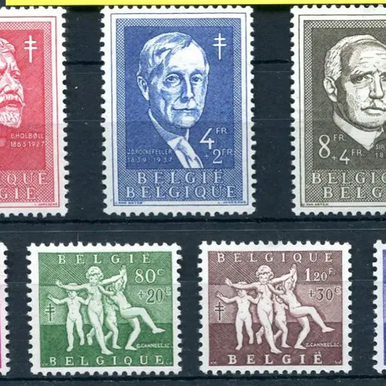 Belgium 1955 Anti-TB Fund set of 6. Fine MLH. SG ...