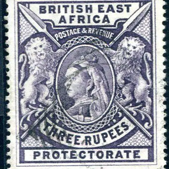 British East Africa 1897/1903 3r deep violet. Fine ...