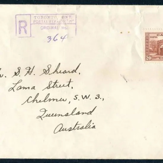Canada 1938 (15th June) long Toronto Registered ...