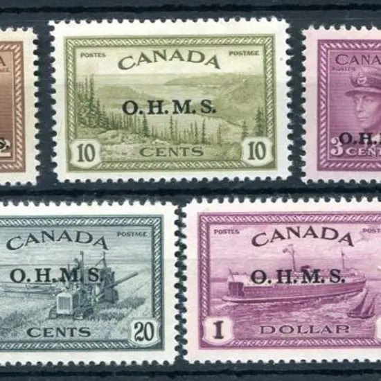 Canada 1949 Officials to $1 ovptd "O.H.M.S.". ...