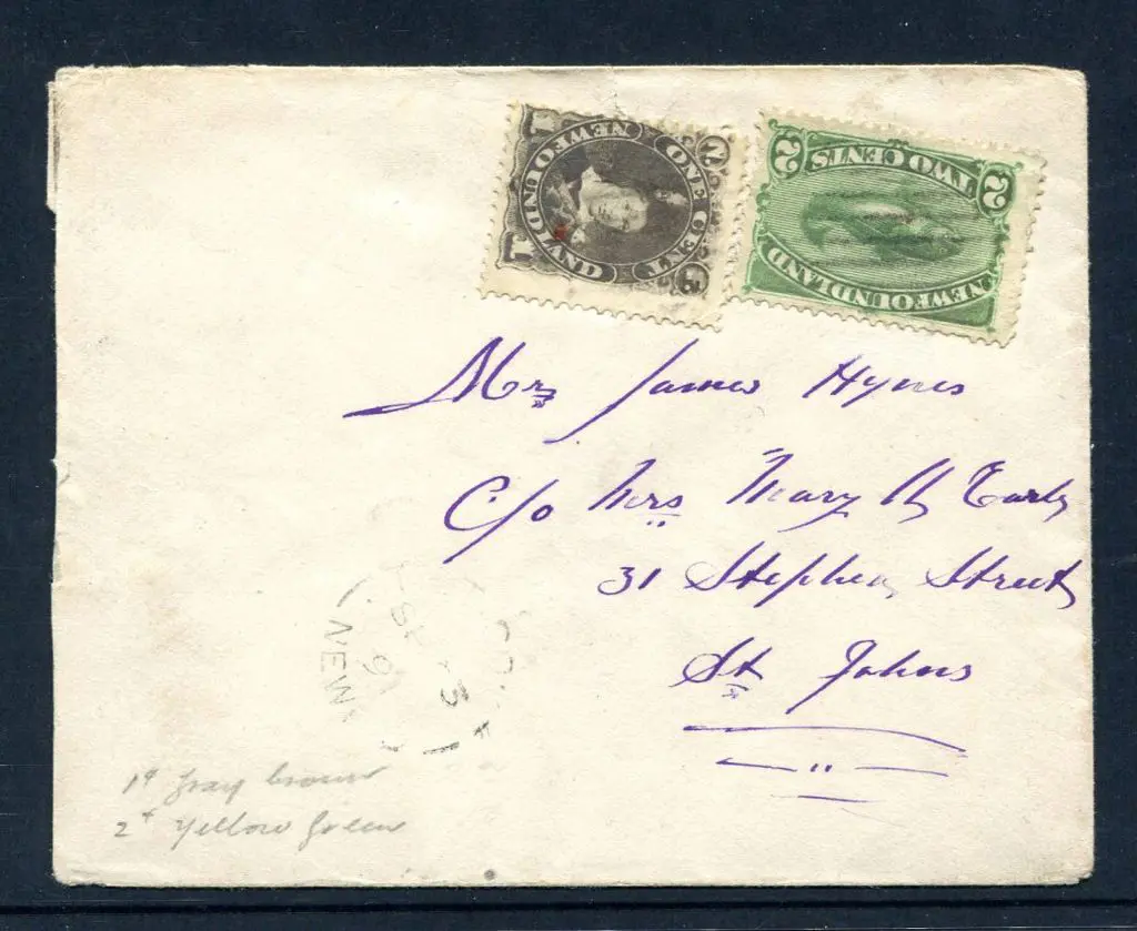 Canada - Newfoundland 1891 (Sept) Cover to St ... Image 1++