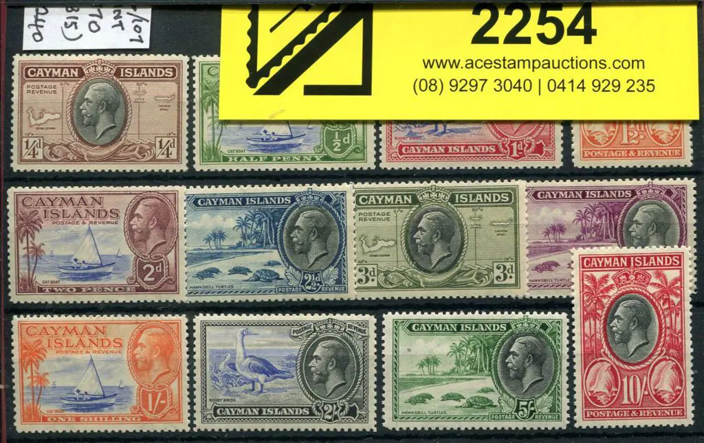 Cayman Is 1935 KGVI Pictorials set of 12 to 10/-. ... Image 1++