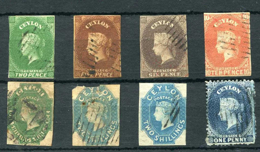 Ceylon 1857/60 Used group comprising 2d (SG 3), 5d ... Image 1++