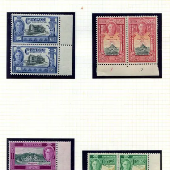 Ceylon 1947/51 KGVI Pictorials incl 1950 recess ...