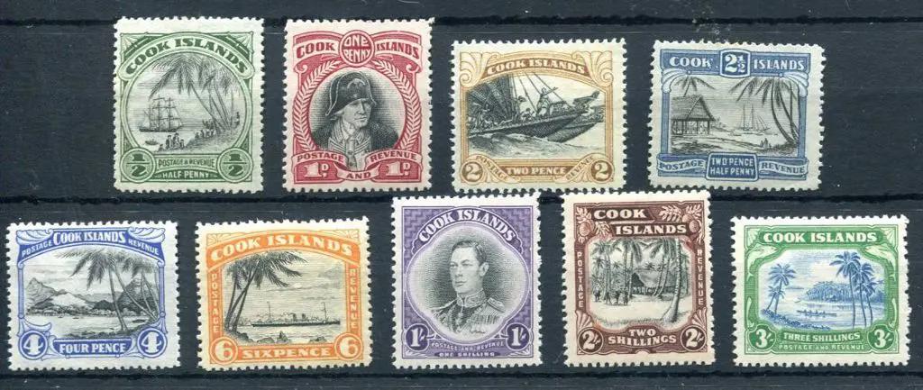 Cook Island 1944/46 Pictorials multiple NZ & Star ... Image 1++