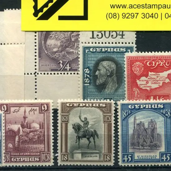 Cyprus 1928 British Rule Anniv set of 10 to £1. ...