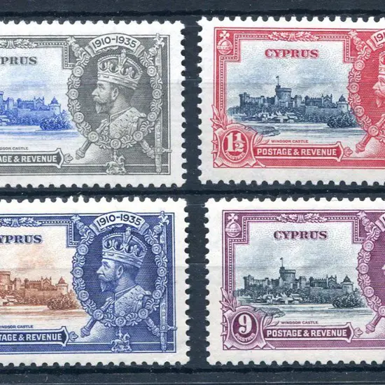 Cyprus 1935 Silver Jubilee set of 4. Fresh MUH. SG ...