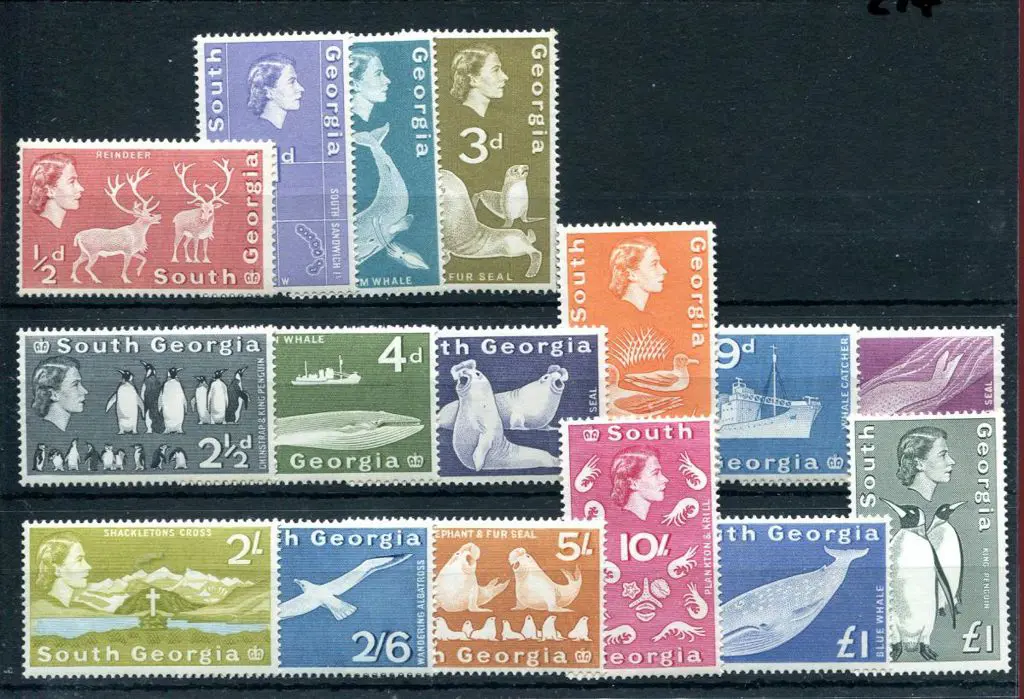 Falkland Island Deps - South Georgia 1963/69 QEII ... Image 1++