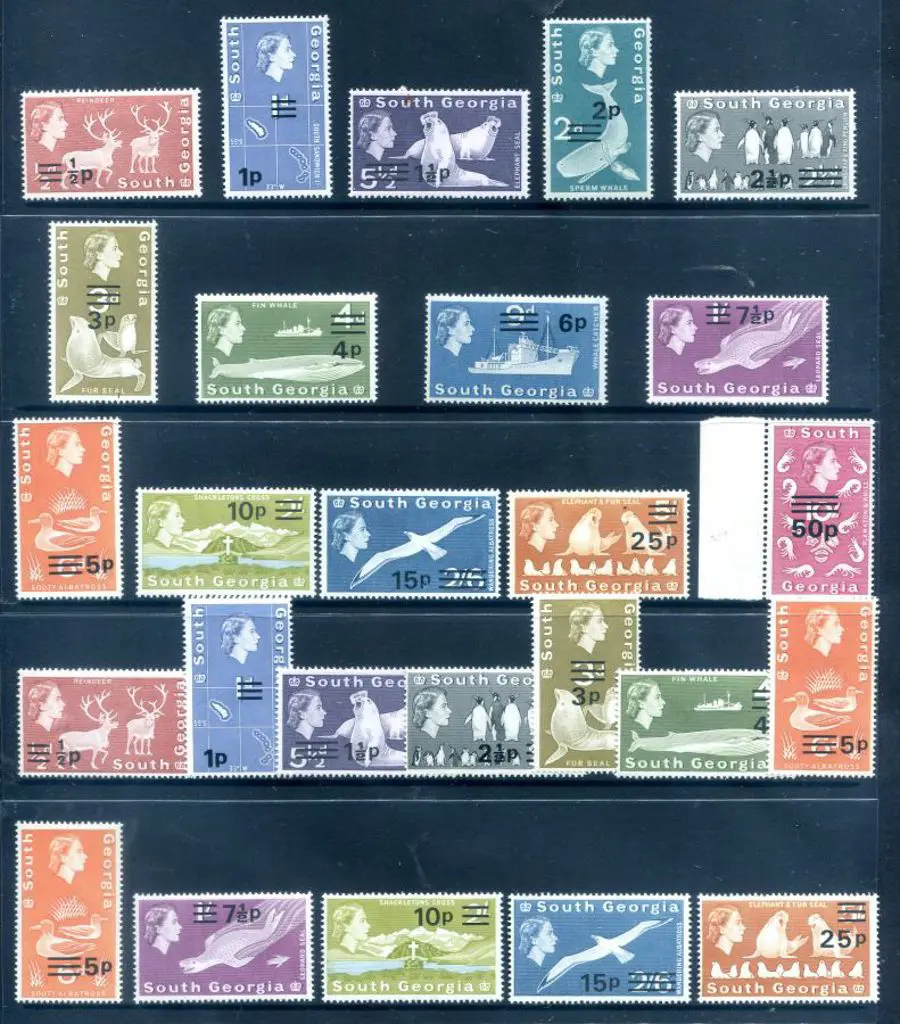 Falkland Island Deps - South Georgia 1977/78 QEII ... Image 1++