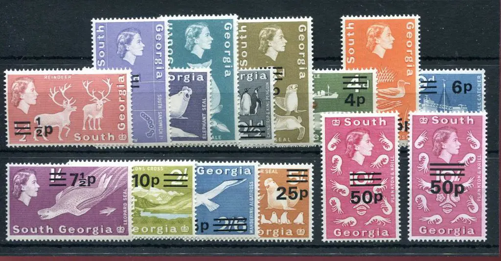 Falkland Island Deps - South Georgia 1971/76 QEII ... Image 1++