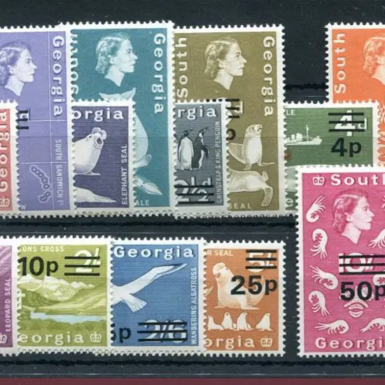 Falkland Island Deps - South Georgia 1971/76 QEII ...