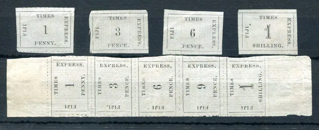 Fiji 1870/71 "Time Express" 1876 imitation made by ... Image 1++