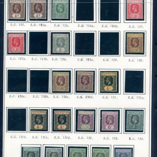 Fiji 1912/23 KGV Multiple Crown CA wmk set to 2/6d ...