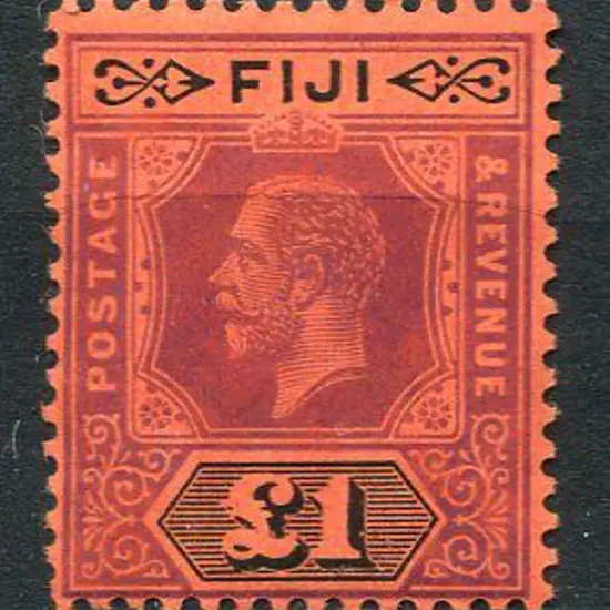 Fiji 1912/23 £1 purple & black on red KGV Die I. ...