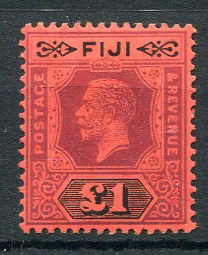 Fiji 1912/23 £1 purple & black on red KGV Die II. ... Image 1++