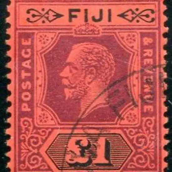 Fiji 1923 £1 black on red KGV, Die II. Superb ...