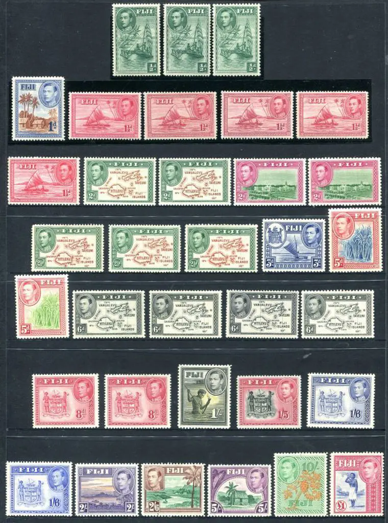 Fiji 1938/55 KGVI defins complete incl all perfs, ... Image 1++