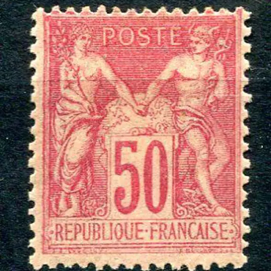 France 1876 50¢ Peace & Commerce, type I. MLH with ...