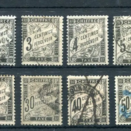 France 1882 Postage Dues group to 60¢. Good to ...