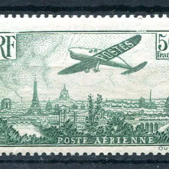 France 1936 50f green Airmail. MH with some minor ...