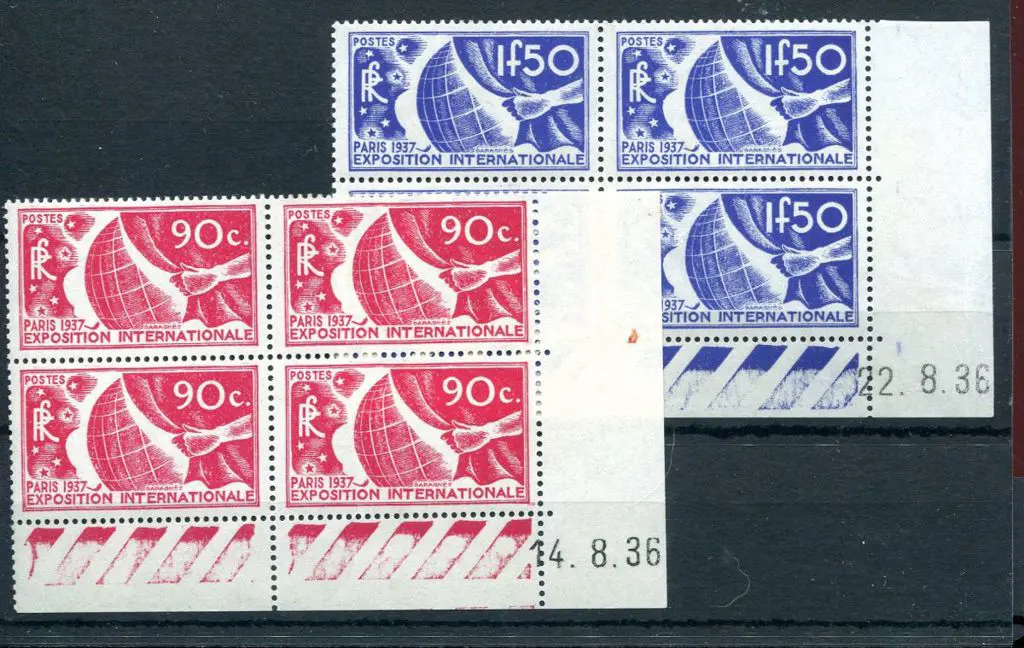 France 1937 Paris Exposition pair in lower right ... Image 1++