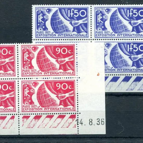 France 1937 Paris Exposition pair in lower right ...