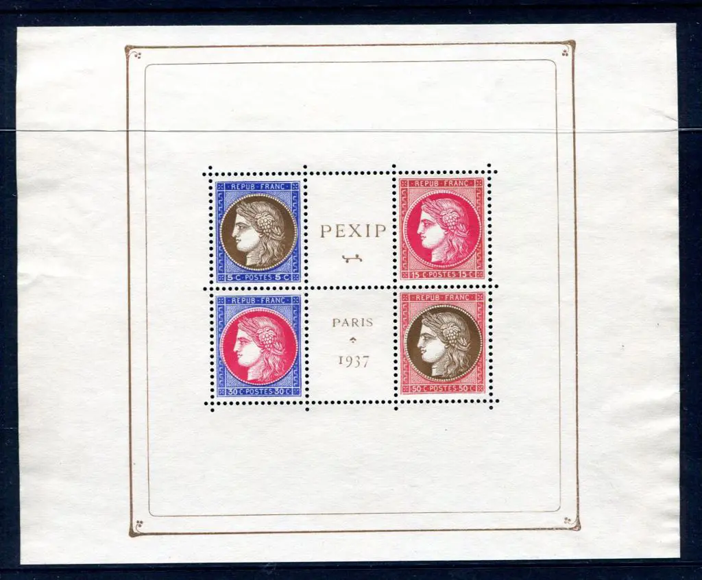 France 1937 Pexip M/S. MNG with fresh appearance. ... Image 1++