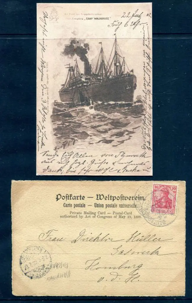 Germany 1902 (22nd July) 10pf Germania tied by ... Image 1++