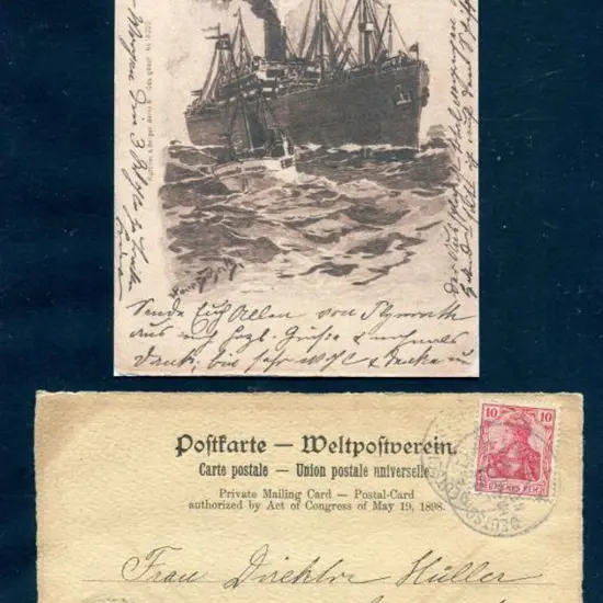 Germany 1902 (22nd July) 10pf Germania tied by ...