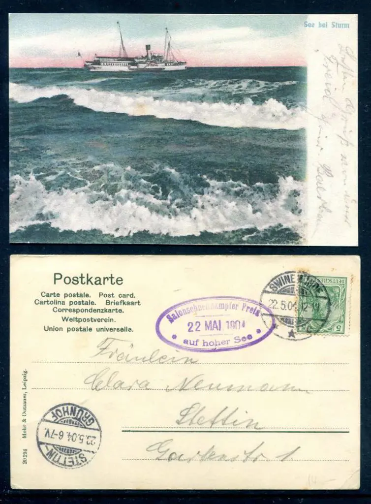 Germany 1904 (22nd May) hand tinted postcard ... Image 1++