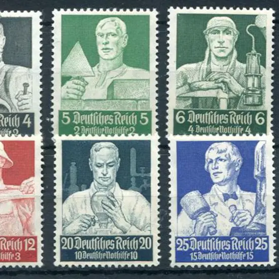 Germany 1934 "Occupations" Welfare Fund set of 9. ...