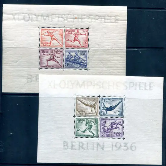 Germany 1936 Olympics M/S's x 2. Both MUH, one ...