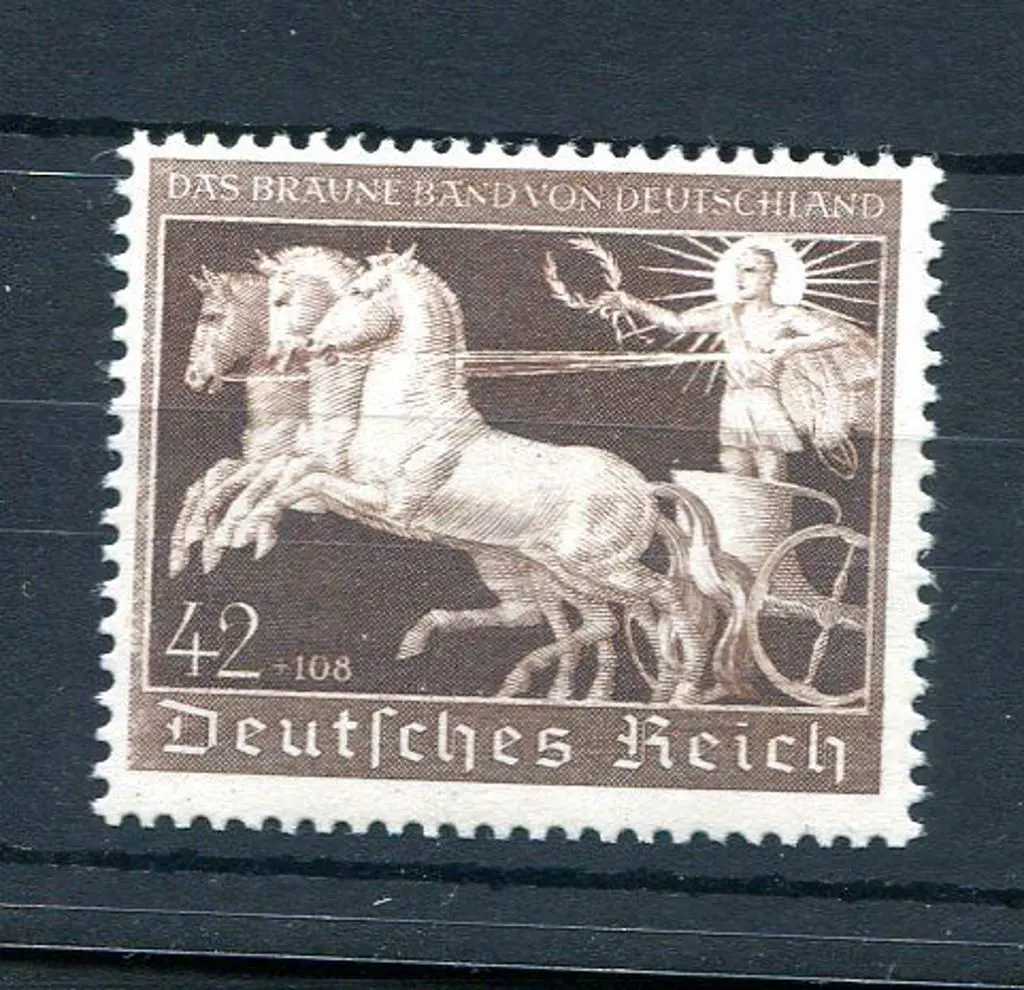 Germany 1940 42pf + 108pf Brown Ribbon Race. Fresh ... Image 1++