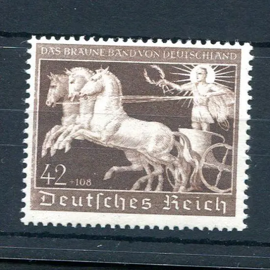 Germany 1940 42pf + 108pf Brown Ribbon Race. Fresh ...