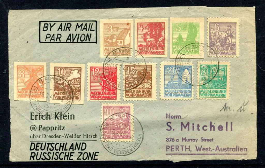 Germany 1945 (15th Sept) Russian Zone Mecklenburg ... Image 1++