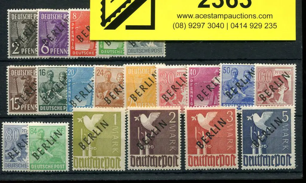 Germany - Berlin 1948 "BERLIN" ovpts in black to ... Image 1++