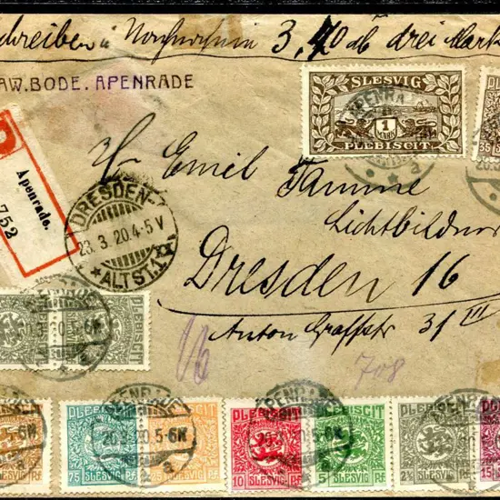 Germany - Schleswig 1920 (23rd Mar) Plebiscite ...