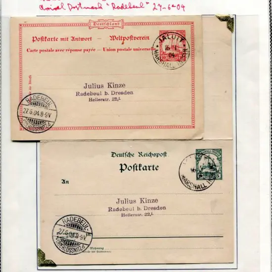 German Colonies - Marshall Islands 1904 (16th Apr) ...