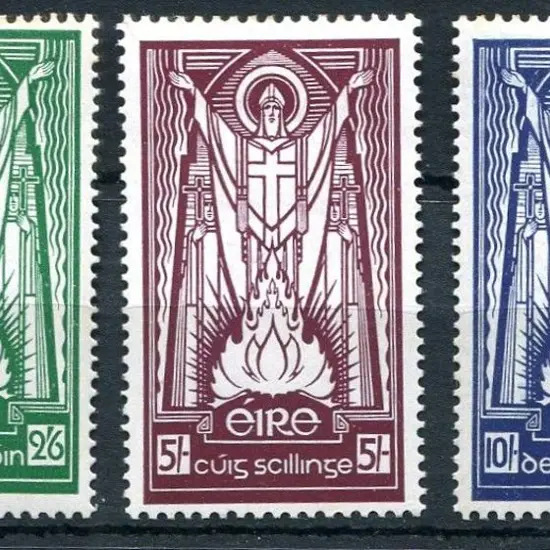 Ireland 1937 St Patrick "Se" wmk set of 3. MLH, ...
