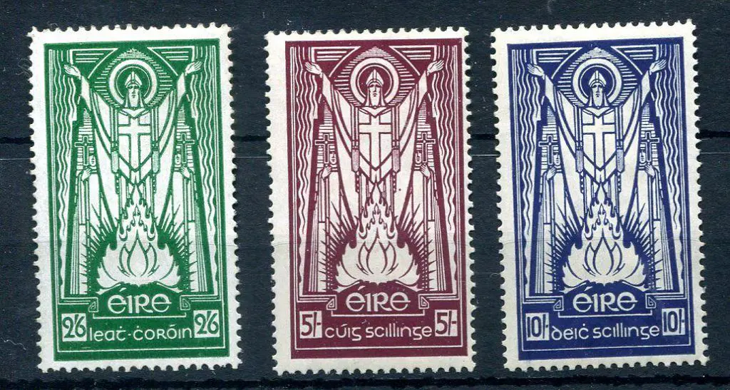 Ireland 1937 St Patrick "Se" wmk set of 3. Fresh ... Image 1++
