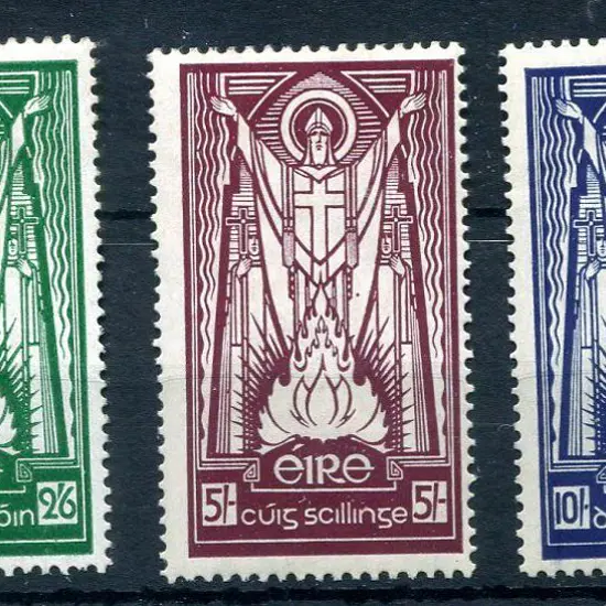 Ireland 1937 St Patrick "Se" wmk set of 3. Fresh ...