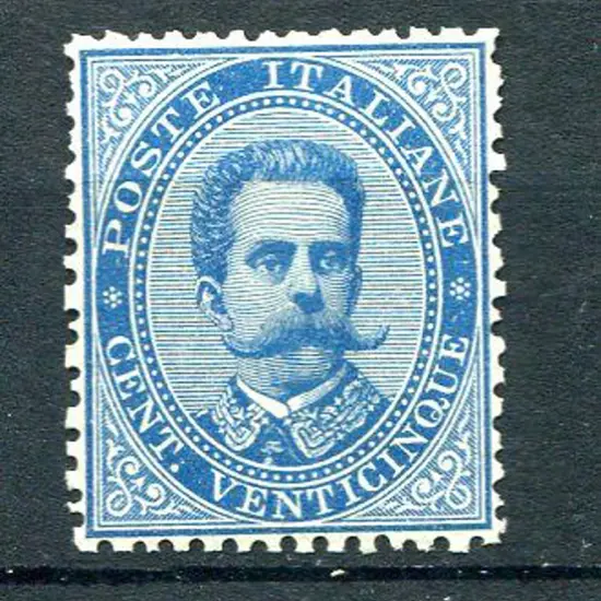 Italy 1879 25¢ blue King Umberto. Well centred & ...